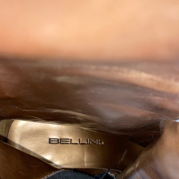 Bellini Black Leather WILSON Knee High Buckle Accent Heeled Boots Women’s Sz 8W - Picture 12 of 16